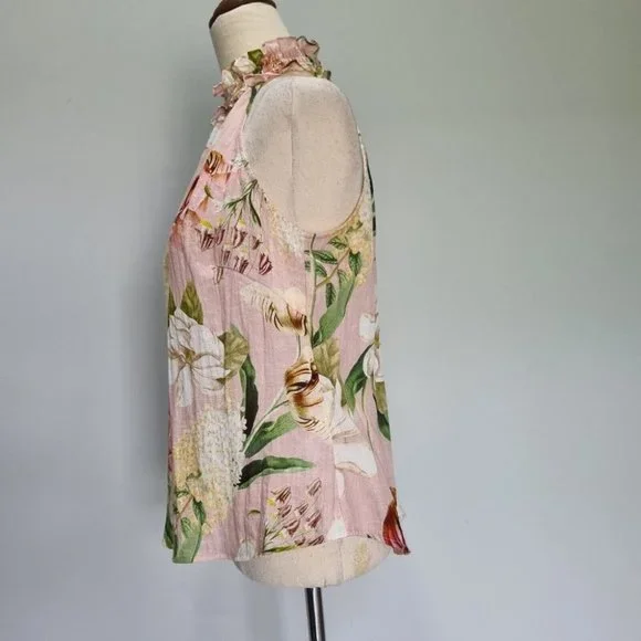 Sheike Multicolour Floral Sleeveless Halter Neck Top Size 10 - Picture 3 of 6